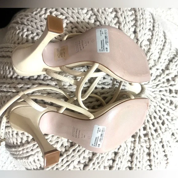 SCHUTZ Cream Strappy Heeled Sandals - Picture 2 of 3